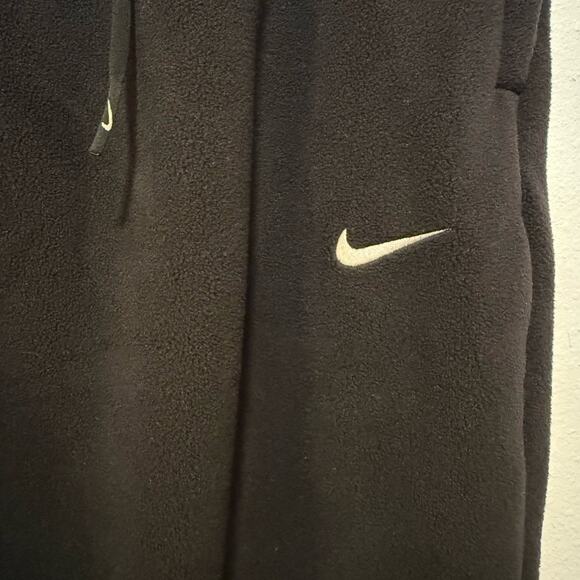 Nike Therma-FIT One Women Loose Fleece Pants Black Medium high rise full length - Picture 8 of 8